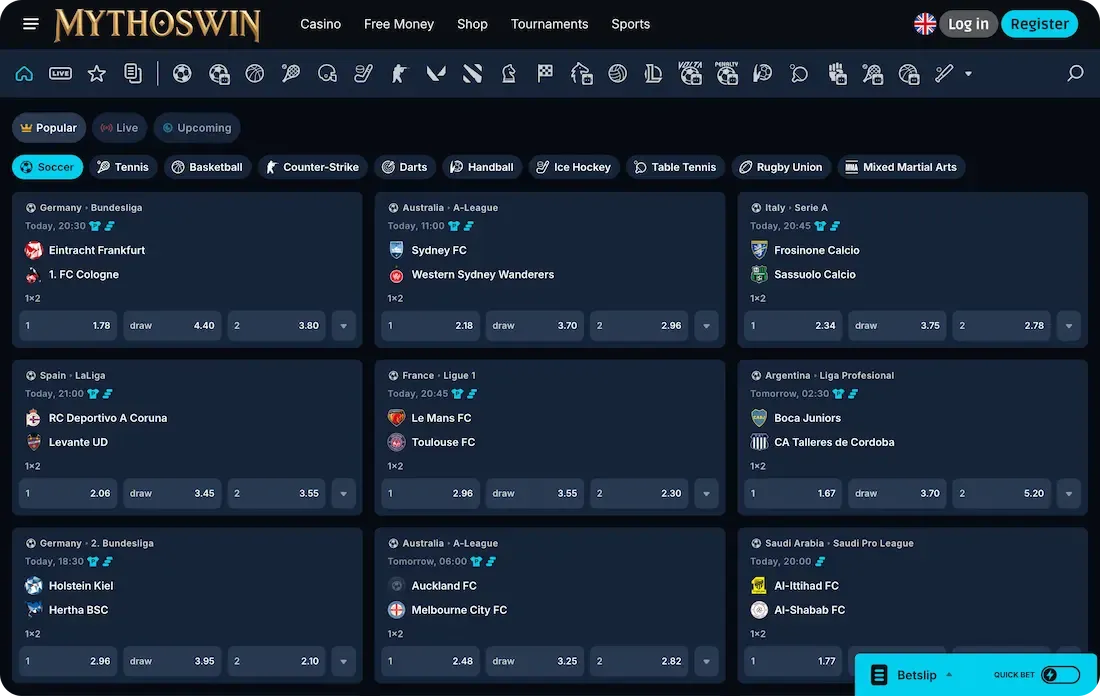 mythoswin casino sport