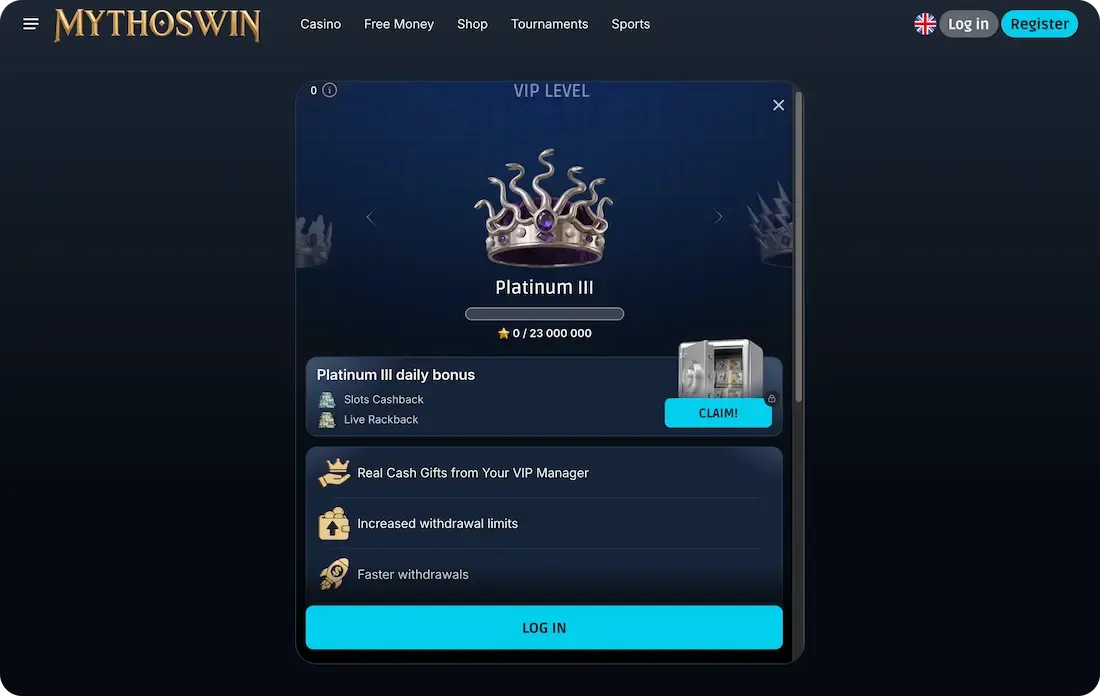 mythoswin casino vip